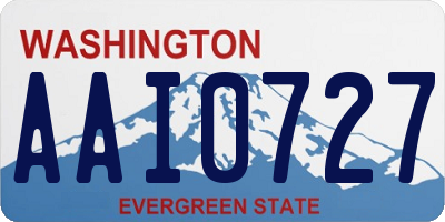 WA license plate AAI0727