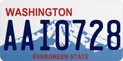 WA license plate AAI0728