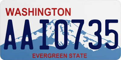 WA license plate AAI0735