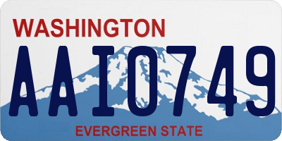 WA license plate AAI0749