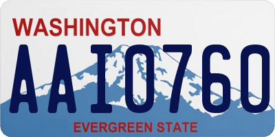 WA license plate AAI0760