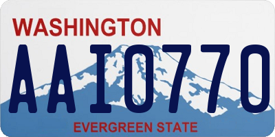 WA license plate AAI0770