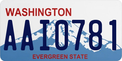 WA license plate AAI0781