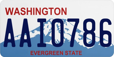 WA license plate AAI0786
