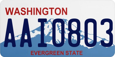 WA license plate AAI0803