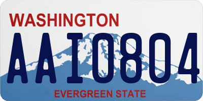 WA license plate AAI0804