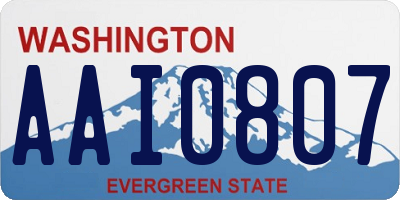 WA license plate AAI0807