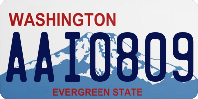 WA license plate AAI0809