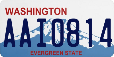 WA license plate AAI0814