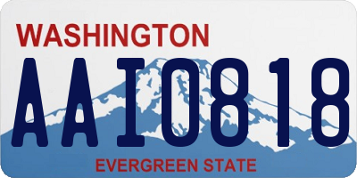 WA license plate AAI0818