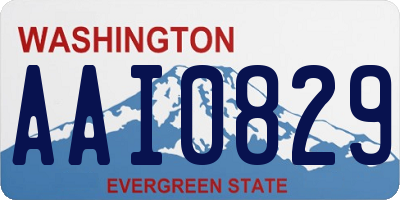 WA license plate AAI0829