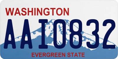 WA license plate AAI0832