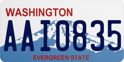 WA license plate AAI0835