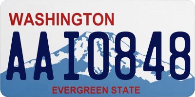 WA license plate AAI0848