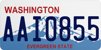 WA license plate AAI0855