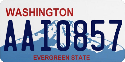 WA license plate AAI0857