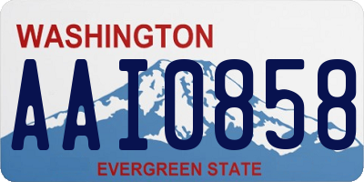 WA license plate AAI0858
