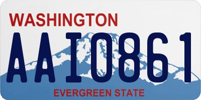 WA license plate AAI0861