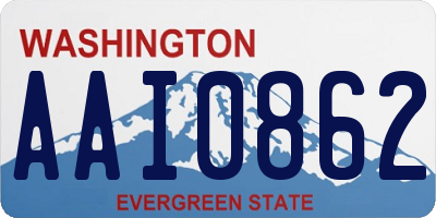 WA license plate AAI0862