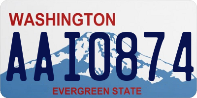 WA license plate AAI0874