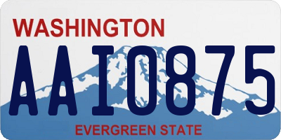 WA license plate AAI0875