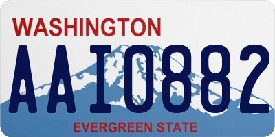 WA license plate AAI0882