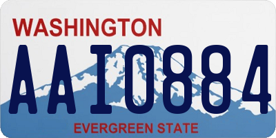 WA license plate AAI0884