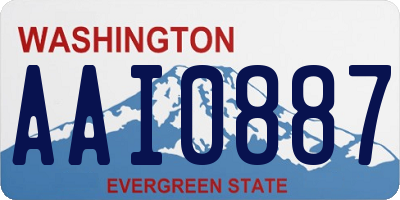 WA license plate AAI0887