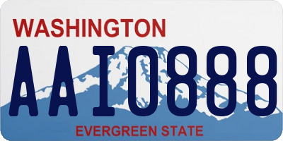WA license plate AAI0888