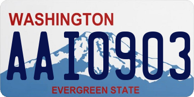 WA license plate AAI0903