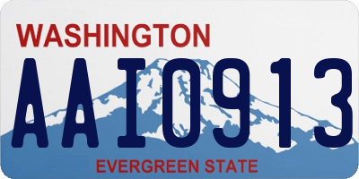 WA license plate AAI0913