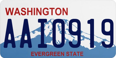 WA license plate AAI0919