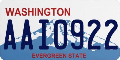 WA license plate AAI0922