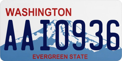 WA license plate AAI0936