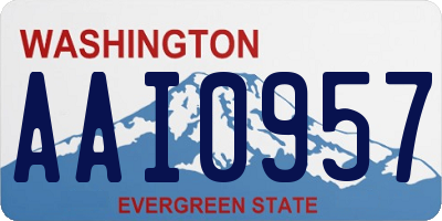 WA license plate AAI0957