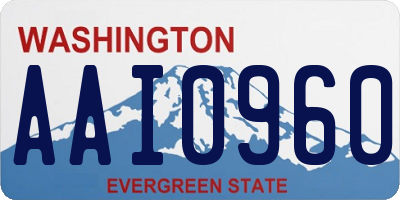 WA license plate AAI0960