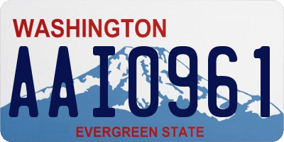 WA license plate AAI0961