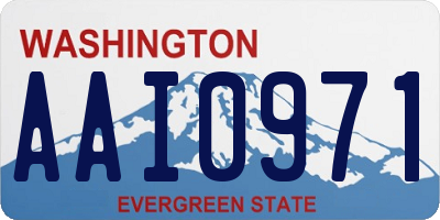 WA license plate AAI0971