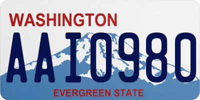 WA license plate AAI0980