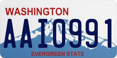 WA license plate AAI0991