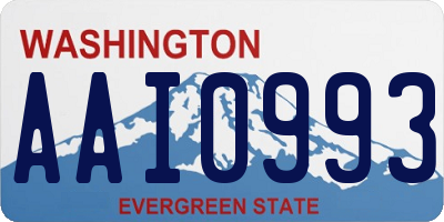 WA license plate AAI0993