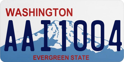 WA license plate AAI1004