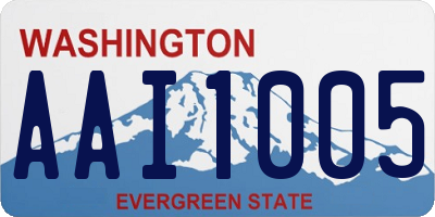 WA license plate AAI1005