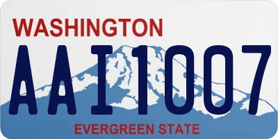 WA license plate AAI1007