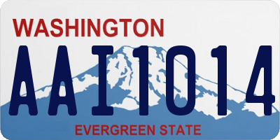 WA license plate AAI1014