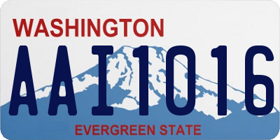 WA license plate AAI1016