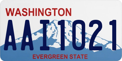WA license plate AAI1021