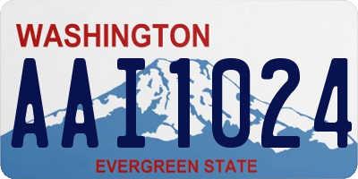 WA license plate AAI1024