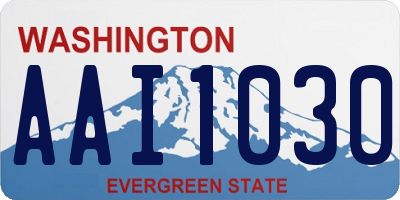 WA license plate AAI1030