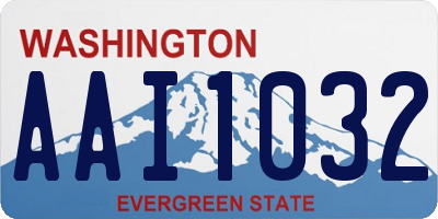 WA license plate AAI1032
